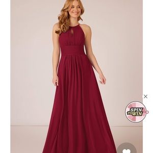 Azazie Bonnie Burgundy Bridesmaid Dress - Brand New